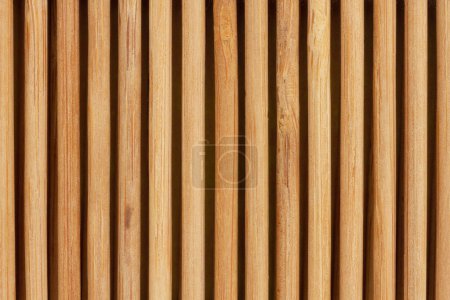 Photo for Light brown slats wood background with grain texture with copy space for your message or use as a texture - Royalty Free Image