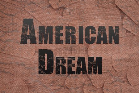 Photo for American Dream gone message with grunge lots of fabric adhesive band aids - Royalty Free Image