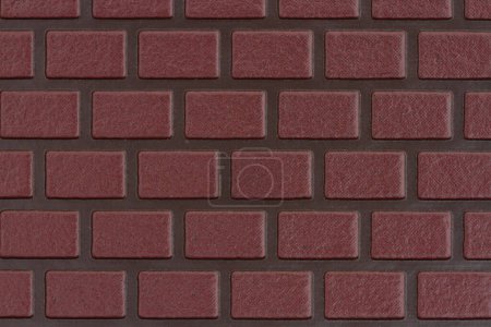 Photo for Brown fake brick pattern texture background with copy space for your message - Royalty Free Image