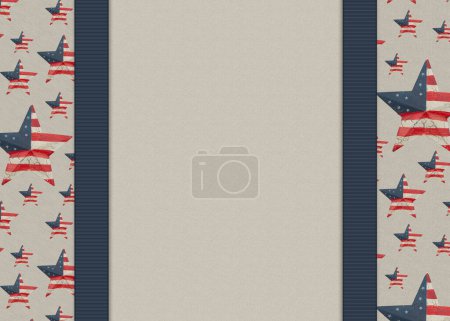 Photo for USA border with retro US flag stars for your US or patriotic message - Royalty Free Image
