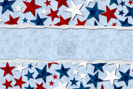 USA red, white and blue stars background with space for your US or patriotic message