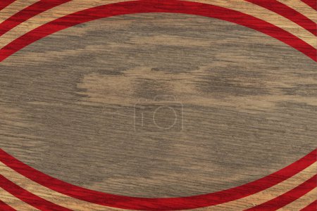 Photo for Light brown with red stripes weathered grained wood background with grain texture with copy space for your message - Royalty Free Image