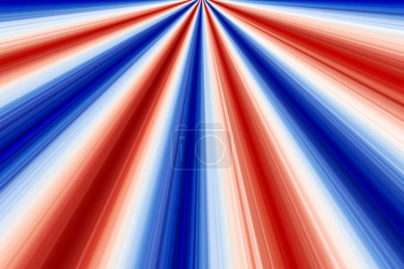 Photo for Retro red, white and blue ray sun burst abstract background for a vintage message - Royalty Free Image