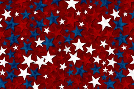 Téléchargez les photos : Etoiles rouges, blanches et bleues fond abstrait pour un message américain ou patriotique - en image libre de droit