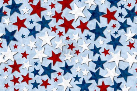 Photo for Red, white and blue stars abstract background for a US or patriotic message - Royalty Free Image