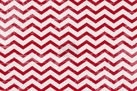 Photo for Retro red and white striped chevron abstract background for a vintage message - Royalty Free Image