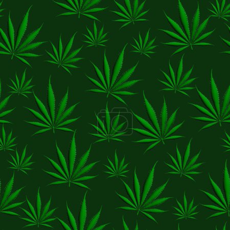 Photo for Green weed background that repeats and seamless for cannabis message - Royalty Free Image