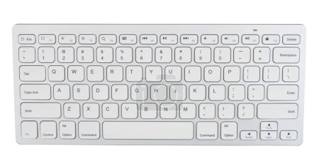 Photo for White keyboard isolated on white with clipping path - Royalty Free Image