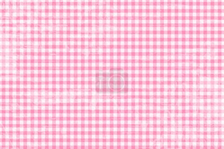 Photo for Pink gingham material background for baby and pregnancy - Royalty Free Image