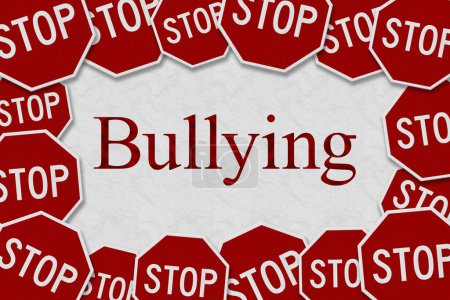 Photo for Stop Bullying message on road signs - Royalty Free Image