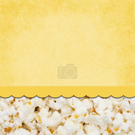 Popcorn salty and healthy snack background with copy space