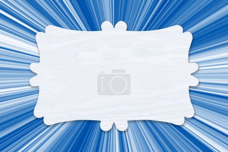 Photo for Blue ray sun burst abstract background with sign for a vintage message - Royalty Free Image