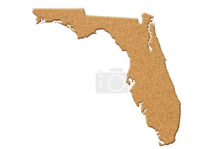 Photo for Map of the state of Florida isolated on white - Royalty Free Image