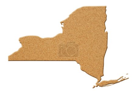 Téléchargez les photos : Carte de l'état de New York isolé sur blanc - en image libre de droit