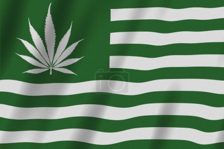 Foto de Marihuana Bandera de EE.UU. con estrellas y rayas de fondo para su fondo de hierba o cannabis - Imagen libre de derechos