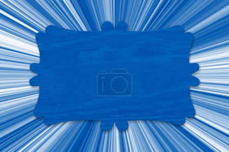Téléchargez les photos : Rayon bleu soleil rafale fond abstrait avec signe pour un message vintage - en image libre de droit