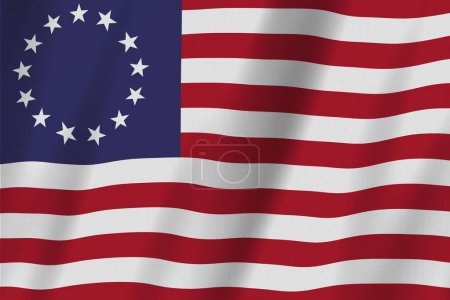 Drapeau américain Betsy Ross avec des étoiles et des rayures pour votre fond américain ou patriotique