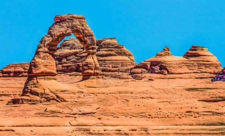 Photo for Delicate Arch Red Orange Rock Canyon Arches National Park Moab Utah USA Southwest. - Royalty Free Image