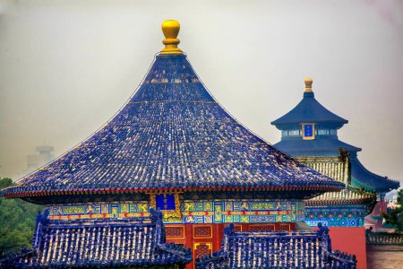 Photo for Imperial Vault in front of Prayer Hall Temple of Heaven Beijing China Built in 1400s in MIng Dynasty. Where Emperor prayed to heaven for a good harves - Royalty Free Image