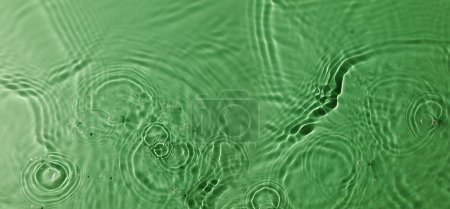 Photo for Natural Green Texture. Nature Concept. Green Freshness Smooth Water Ripple. Background for Environmental and Sustainable Resources. Top View - Royalty Free Image