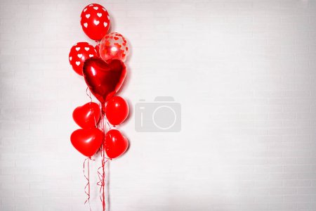 Photo for Valentines day background with balloons - Royalty Free Image
