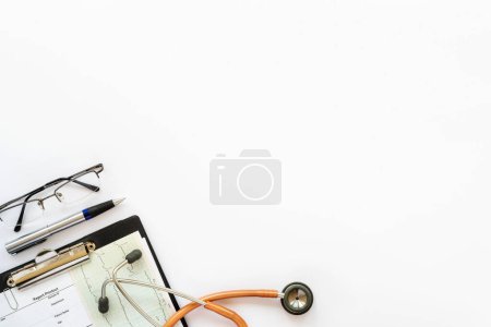 Photo for Doctor's office desk with copy space - Royalty Free Image