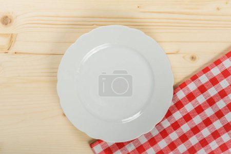 Photo for Restaurant Table With Empty Plate Detail - Royalty Free Image