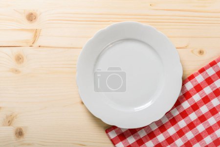 Photo for Restaurant Table With Empty Plate Detail - Royalty Free Image