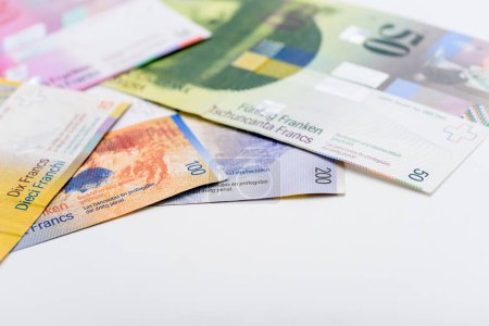 Téléchargez les photos : Suisse Francs Projets de loi avec espace de copie - en image libre de droit
