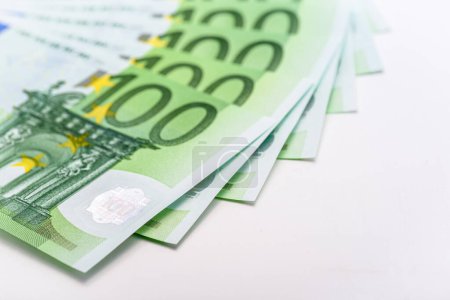 Photo for 100 Euro Bills Close Up - Royalty Free Image