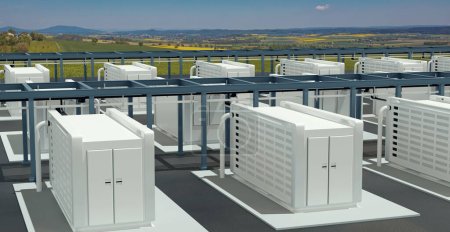A modern battery storage in the nature