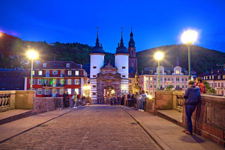 Photo for HEIDELBERG, BADEN-WUERTTEMBERG, GERMANY - CIRCA MAY, 2023: The Alte Bruecke of Heidelberg, Germany. - Royalty Free Image