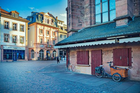 Photo for HEIDELBERG, BADEN-WUERTTEMBERG, GERMANY - CIRCA MAY, 2023: The Marktplatz of Heidelberg town, Germany. - Royalty Free Image