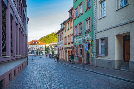 Photo for HEIDELBERG, BADEN-WUERTTEMBERG, GERMANY - CIRCA MAY, 2023: Steingasse of Heidelberg town, Germany. - Royalty Free Image