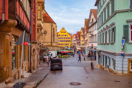 Photo for TUEBINGEN, BADEN-WUERTTEMBERG, GERMANY - CIRCA MAY, 2023: The Cityscape of Tuebingen town, Germany. - Royalty Free Image