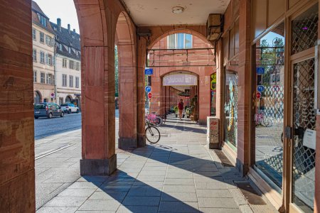 Photo for STRASBOURG, GRAND EST, FRANCE - CIRCA AUGUST, 2023: Rue de la Division Leclerc of Strasbourg town in France. - Royalty Free Image