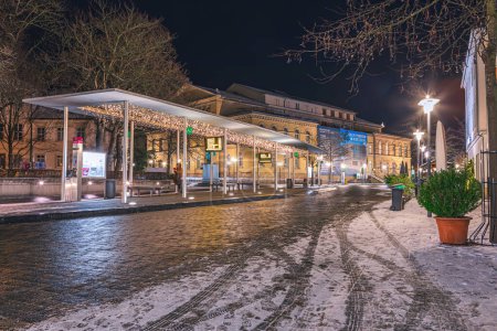 Téléchargez les photos : Théâtre en hiver Cobourg en Bavière, Allemagne - en image libre de droit