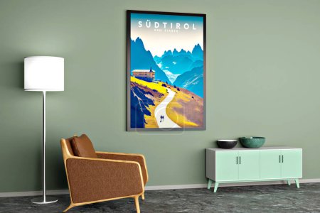 Photo for A mock up for wall art and art gallery with canvas or poster, 3D illustration - Royalty Free Image