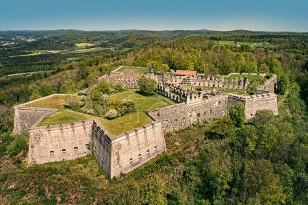 Photo for Air view of the fortress Rothenberg at Schnaittach in Bavaria, Germany - Royalty Free Image