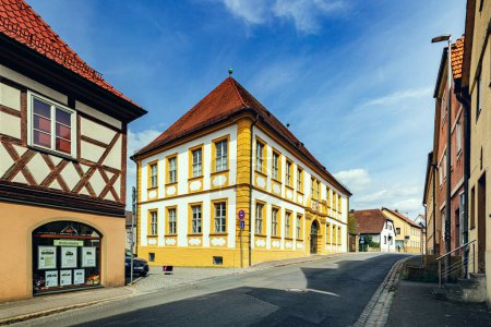 Photo for BAD STAFFELSTEIN, BAVARIA, GERMANY - CIRCA APRIL, 2024: The Old Landratsamt of Bad Staffelstein town in Germany. - Royalty Free Image