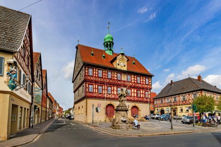 Photo for BAD STAFFELSTEIN, BAVARIA, GERMANY - CIRCA APRIL, 2024: The City Hall of Bad Staffelstein town in Germany. - Royalty Free Image