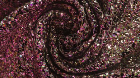 Photo for A fabric galaxy glimmers with a myriad of sequins, creating a cosmic swirl in this mesmerizing 3D illustration - Royalty Free Image