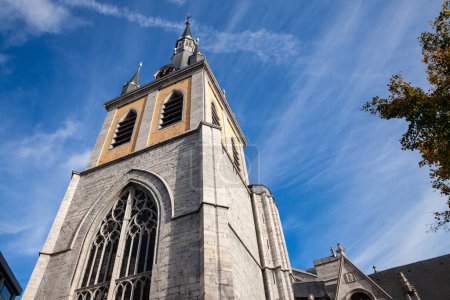 Téléchargez les photos : Panorama de la cathédrale de Liège, la cathédrale Saint Paul de Liège, en Belgique. c'est la principale église catholique romaine et cathédrale de la ville belge de Liège - en image libre de droit