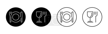Photo for Set of fork, knife, spoon. Logotype menu. Set in flat style. Silhouette of cutlery. Vector illustration - Royalty Free Image