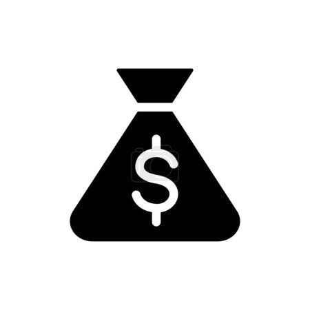 Photo for Money Bag Icon on White background. Vector - Royalty Free Image