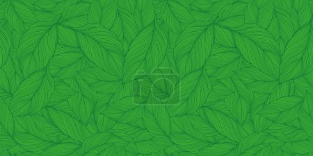 Photo for Vector green tropical background with palm leaves for decor, covers, backgrounds, wallpapers - Royalty Free Image