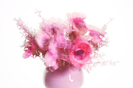 Téléchargez les photos : Beau bouquet abstrait d'anémone sur blanc - en image libre de droit