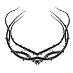 Frame of thorns, border for the Lent season, graphic element, black and white vector illustration.