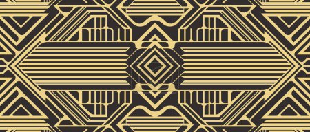 Illustration for Vector modern geometric tiles pattern. Abstract art deco seamless luxury background. - Royalty Free Image