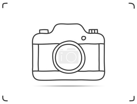 Illustration for Doodle camera icon on white background, vector eps10 illustration - Royalty Free Image